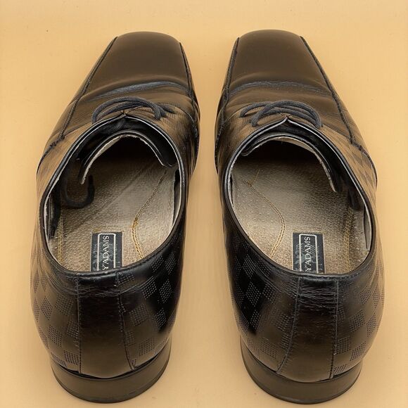 Stacy Adams Oxford Dress Shoes Men’s 11.5M Printed Black Leather 24655 Formal main image 6